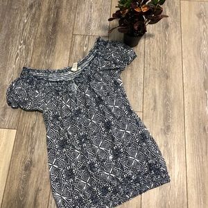 5 for $10 Off Shoulder Blue and white Top